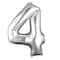 34" Silver Number Foil Balloon